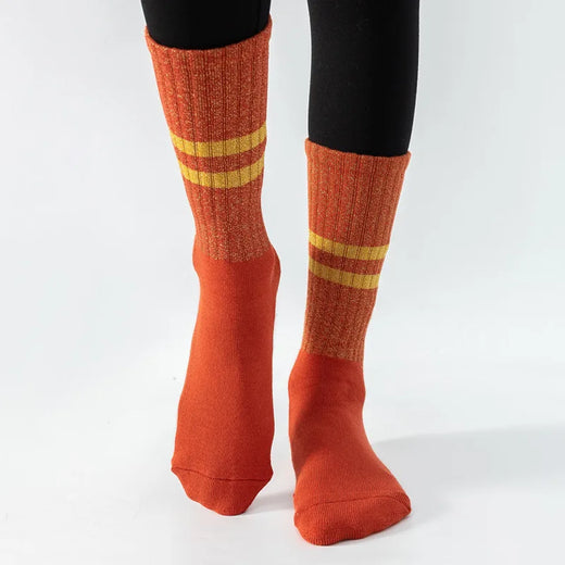 Yoga Socks with Grips Non Slip Middle Calf Golden Silver Silk Breathable Cotton Pilates Dance Fitness Sports Socks Outdoor