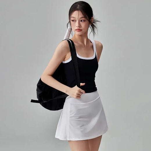 2pcs New Yoga Set Straps Sports Bra Fashion Breathable Yoga skrit With Pocket Gym Women Sports Set Athletic Wear Fitness Set