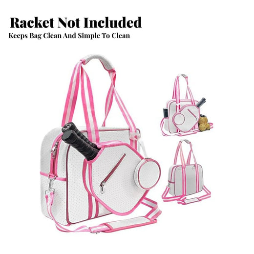 Pickleball Paddle Holder Bag Breathable Large Capacity Pickleball Bag Crossbody Sports Tote Adjustable Shoulder Strap Waterproof