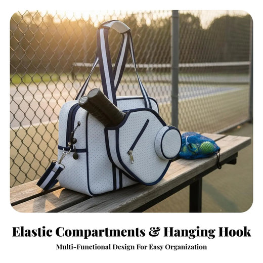 Pickleball Paddle Holder Bag Breathable Large Capacity Pickleball Bag Crossbody Sports Tote Adjustable Shoulder Strap Waterproof
