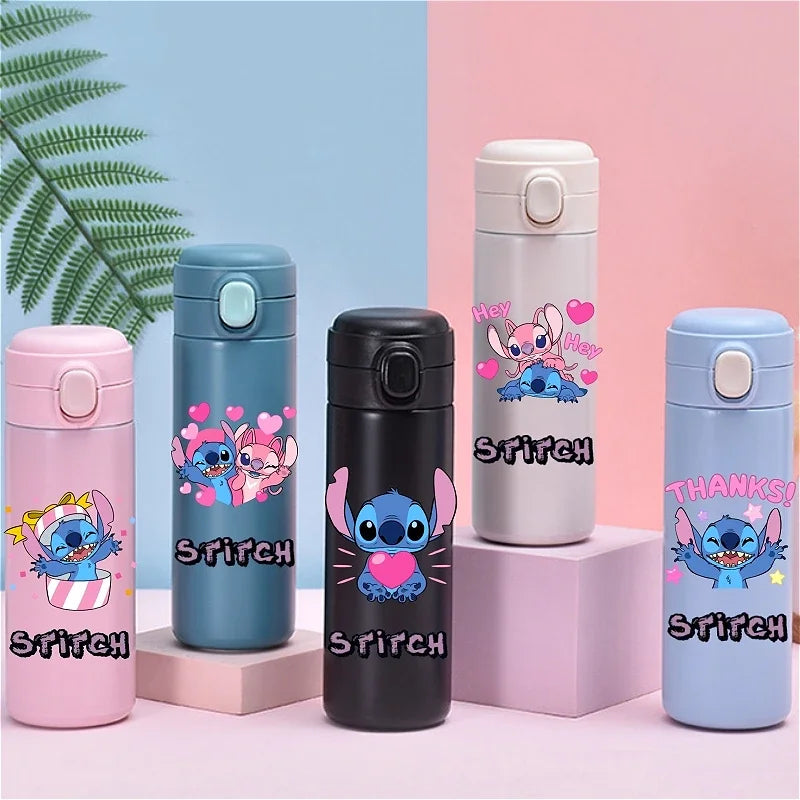 New 420ml Stitch Thermal Cup Portable Large Capacity Outdoor Sports Water Bottle Drinking Vacuum Cup 304 Stainless Water Bottle