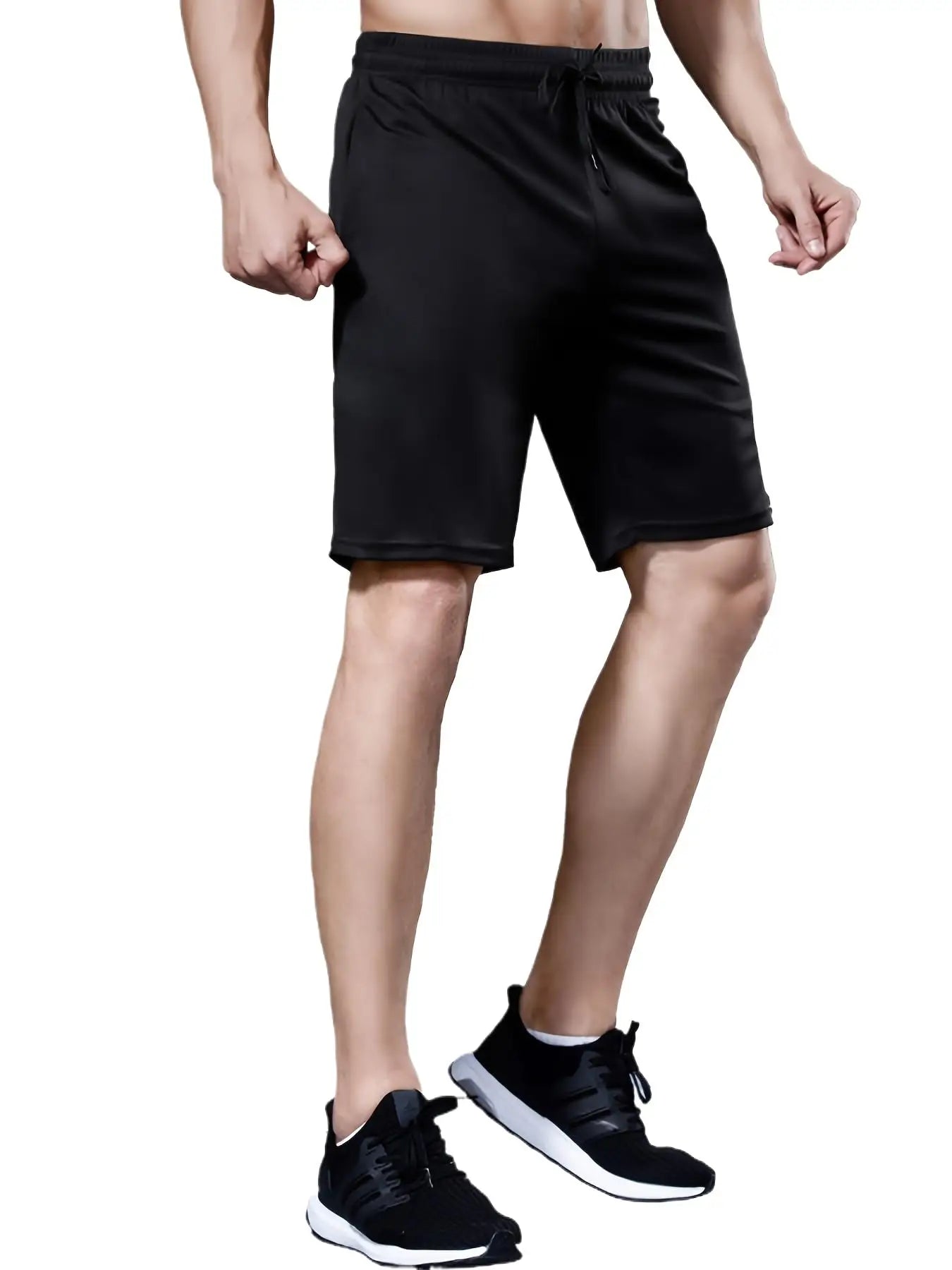 Men's Knee-Length Quick-Dry Running Shorts, Summer Loose Fit, 1 Pack