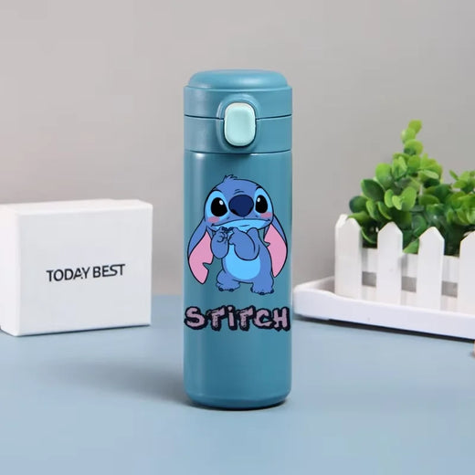 New 420ml Stitch Thermal Cup Portable Large Capacity Outdoor Sports Water Bottle Drinking Vacuum Cup 304 Stainless Water Bottle