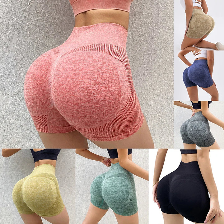 New Arrival High Waist Push Up Sports Shorts Women Fitness Gym Yoga Cycling Jogging Running Workout Leggings Apparel