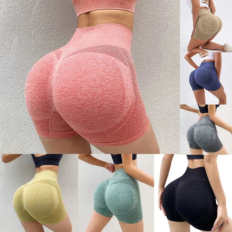 New Arrival High Waist Push Up Sports Shorts Women Fitness Gym Yoga Cycling Jogging Running Workout Leggings Apparel
