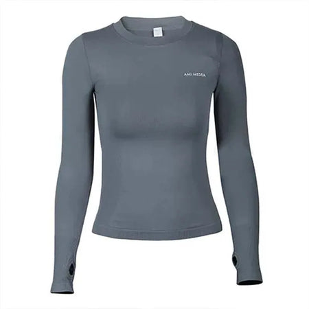 Women Slim Fit Long Sleeve Sports T Shirt Breathable Quick Dry Moisture Wicking Top For Running Gym Fitness Yoga Workout