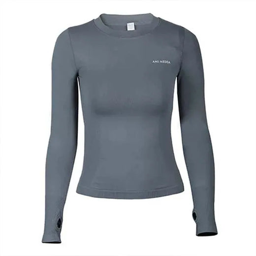Women Slim Fit Long Sleeve Sports T Shirt Breathable Quick Dry Moisture Wicking Top For Running Gym Fitness Yoga Workout