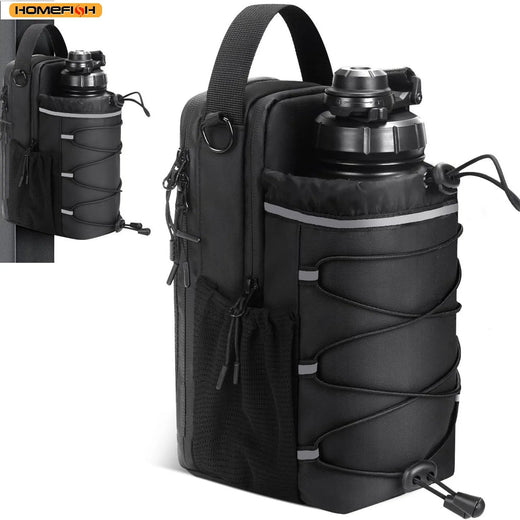 Portable Magnetic Water Bottle Crossbody Sling Bag For Men Women Outdoor Fitness Workout Gym Accessories Storage Pouch Holder