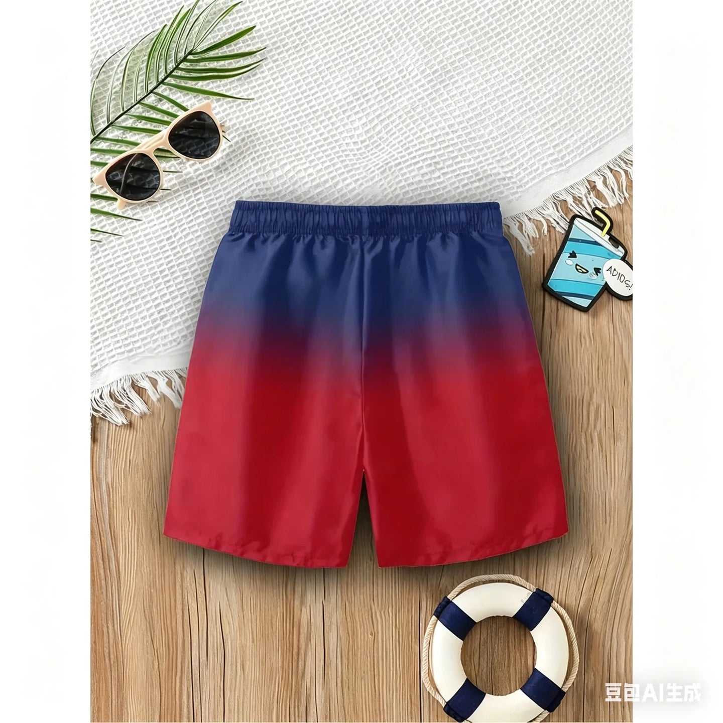 2026 Summer Adults Kids Yamal Gradient 3D Print Beach Shorts, Quick Dry Casual Sports Shorts For Football Fans
