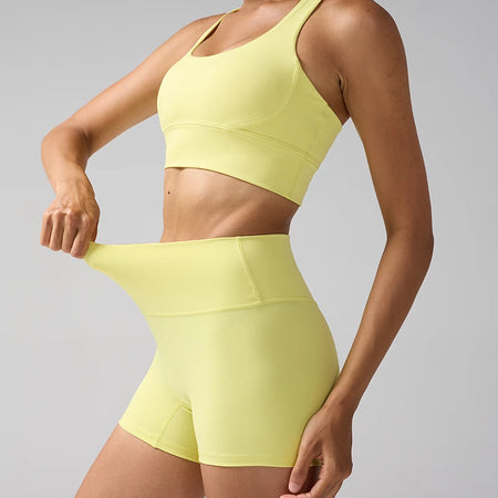 Briarwooda Women High Waist 3 Inch Yoga Shorts Butt Lift Quick Dry Cycling Running Gym Fitness Sports Shorts