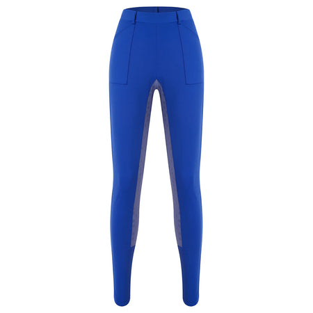 Womens Horse Riding Pants Full Seat Silicone Non-slip Equestrian Breeches Sports Schooling Tights Stretchy Leggings with Pockets