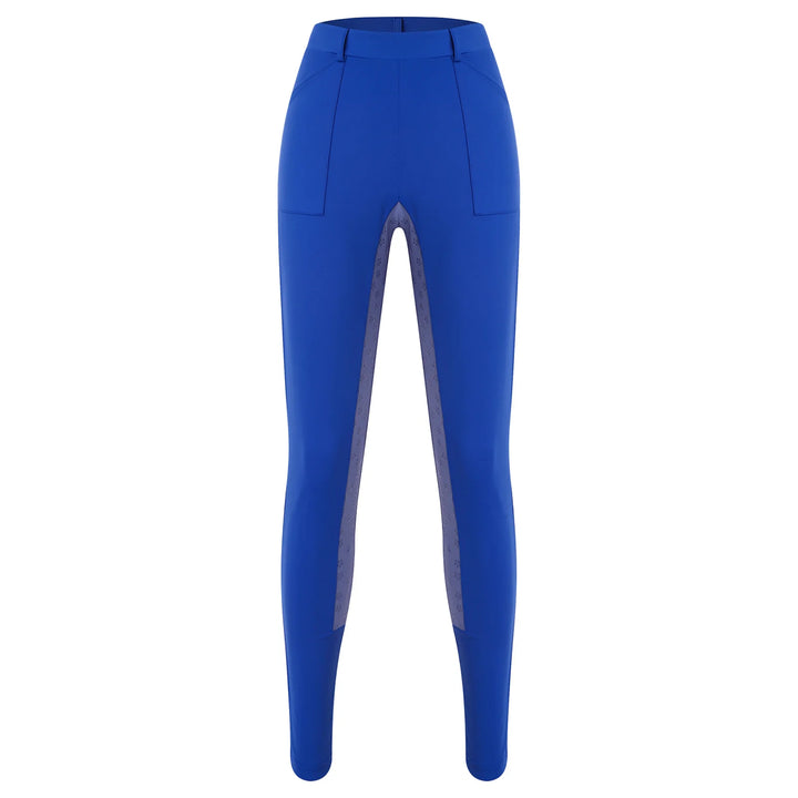 Womens Horse Riding Pants Full Seat Silicone Non-slip Equestrian Breeches Sports Schooling Tights Stretchy Leggings with Pockets