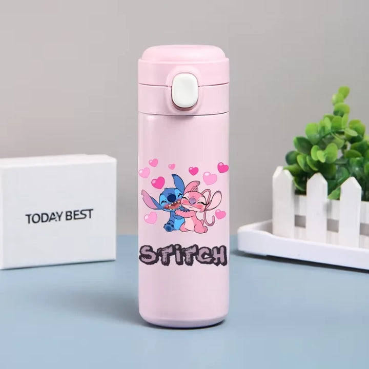 New 420ml Stitch Thermal Cup Portable Large Capacity Outdoor Sports Water Bottle Drinking Vacuum Cup 304 Stainless Water Bottle