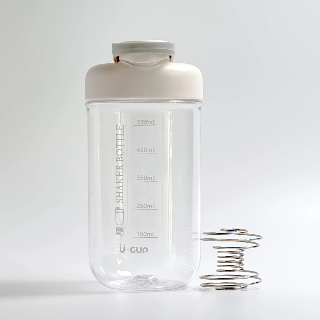 Portable Protein Powder Shaker Cup with Measurements, Leak-proof Sports Water Bottle, Fitness Shake Blender