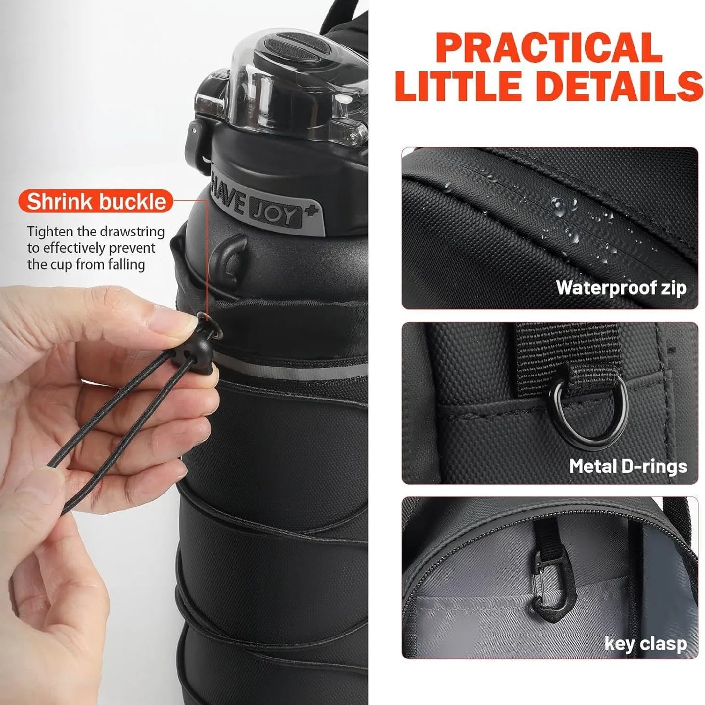 Portable Magnetic Water Bottle Crossbody Sling Bag For Men Women Outdoor Fitness Workout Gym Accessories Storage Pouch Holder