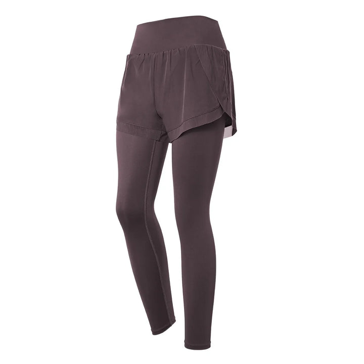 Women Fitness Workout Tights Vansydical 2 in 1 Mesh Yoga Pants Femme High Waist Running Leggings