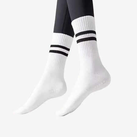 Yoga socks with shark pants, anti slip professional women's four season mid tube Pilates adult sports fitness floor socks
