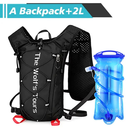 NEWBOLER Outdoor Trail Running Ultralight Backpack Run Hydration Vest Breathable Marathon Running Backpack Water Bottle 2L 500ML
