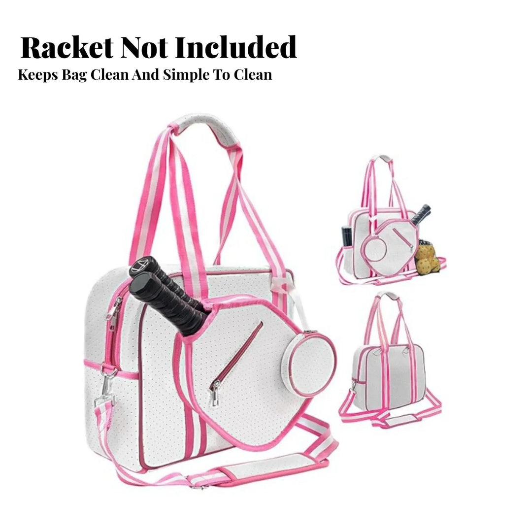 Pickleball Paddle Holder Bag Breathable Large Capacity Pickleball Bag Crossbody Sports Tote Adjustable Shoulder Strap Waterproof