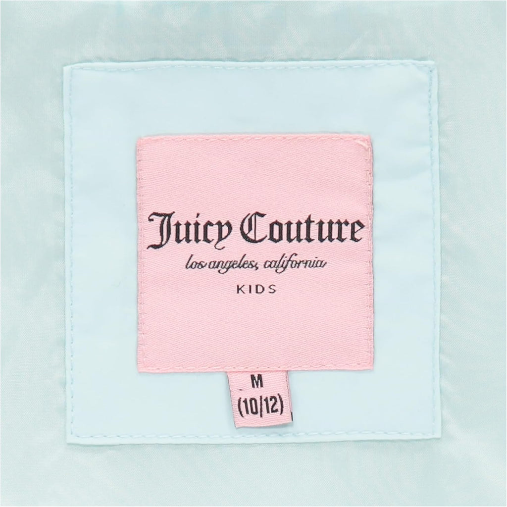 Juicy Couture Girls Coat, Faux Fur Hooded Winter Jacket, Warm Padded Parka Hoodie, Kids Heavyweight Winter Coat