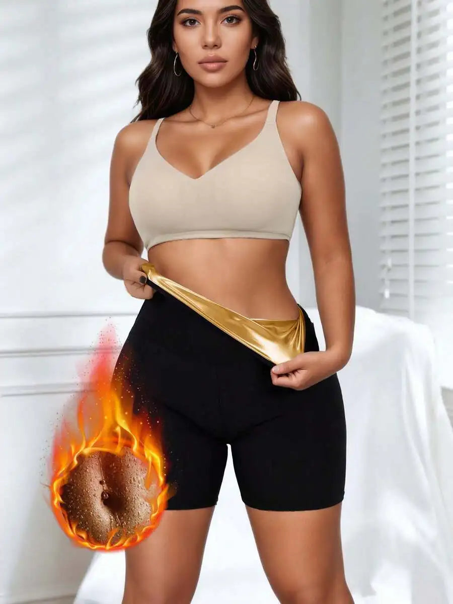 Plus Size Sauna Yoga Shorts, High Waist Hot Yoga Shorts, Sweat Release Your Best Condition, Shaping Shorts, Spandex Shorts,
