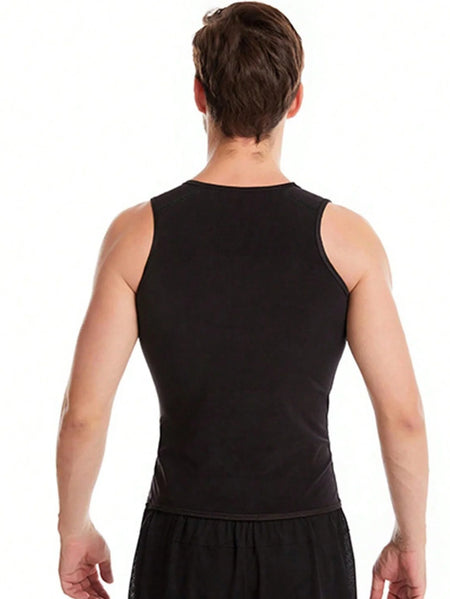 1pcs Sauna Shirt for Men, Short Sleeve Sauna Sweat Body Shaper Mens Sauna Vest Gym Exercise Tank Top