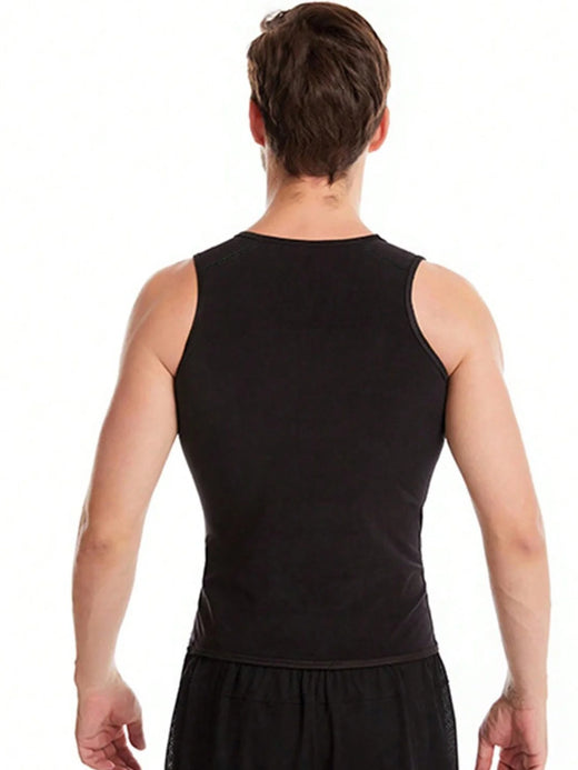 1pcs Sauna Shirt for Men, Short Sleeve Sauna Sweat Body Shaper Mens Sauna Vest Gym Exercise Tank Top