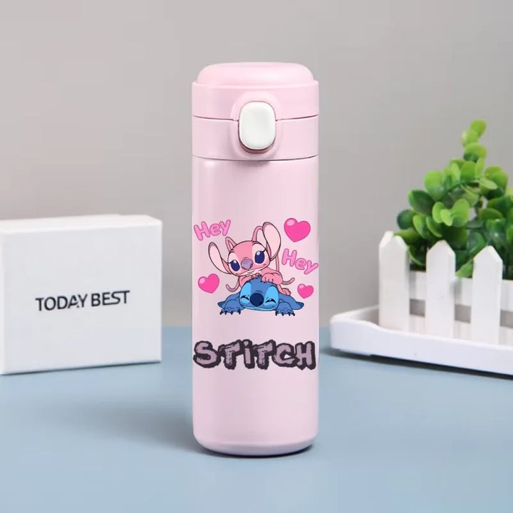 New 420ml Stitch Thermal Cup Portable Large Capacity Outdoor Sports Water Bottle Drinking Vacuum Cup 304 Stainless Water Bottle