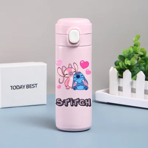 New 420ml Stitch Thermal Cup Portable Large Capacity Outdoor Sports Water Bottle Drinking Vacuum Cup 304 Stainless Water Bottle