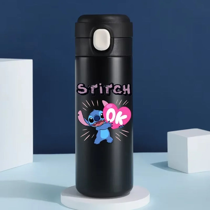 New 420ml Stitch Thermal Cup Portable Large Capacity Outdoor Sports Water Bottle Drinking Vacuum Cup 304 Stainless Water Bottle