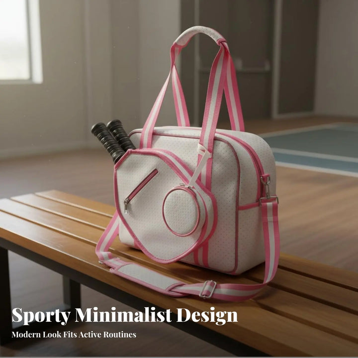 Pickleball Paddle Holder Bag Breathable Large Capacity Pickleball Bag Crossbody Sports Tote Adjustable Shoulder Strap Waterproof