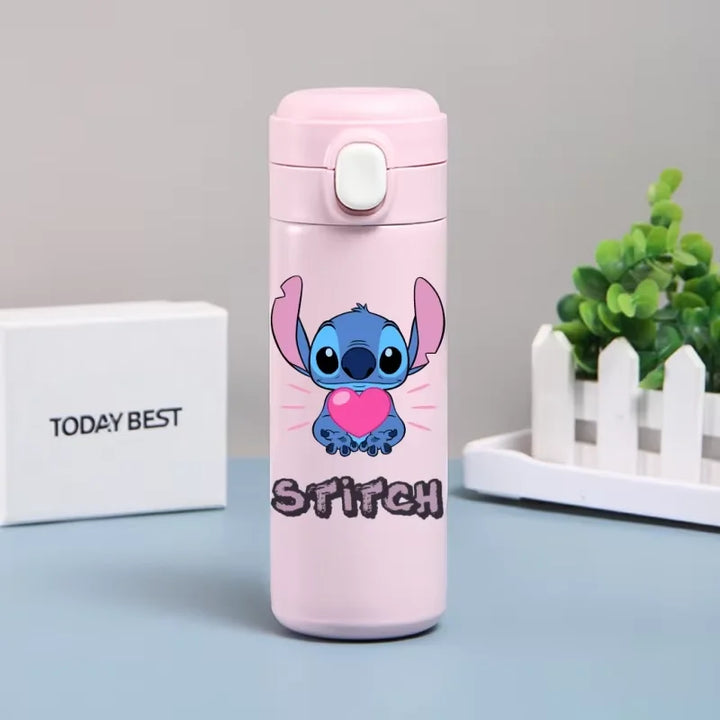 New 420ml Stitch Thermal Cup Portable Large Capacity Outdoor Sports Water Bottle Drinking Vacuum Cup 304 Stainless Water Bottle