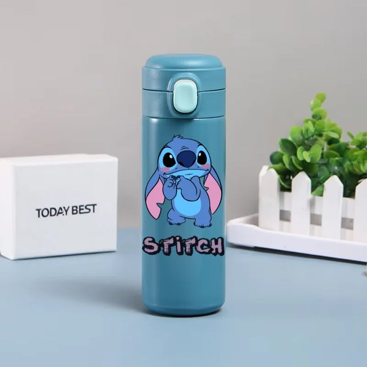 New 420ml Stitch Thermal Cup Portable Large Capacity Outdoor Sports Water Bottle Drinking Vacuum Cup 304 Stainless Water Bottle