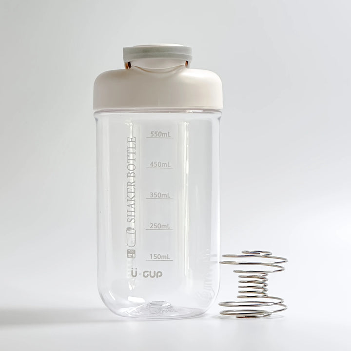 Portable Protein Powder Shaker Cup with Measurements, Leak-proof Sports Water Bottle, Fitness Shake Blender