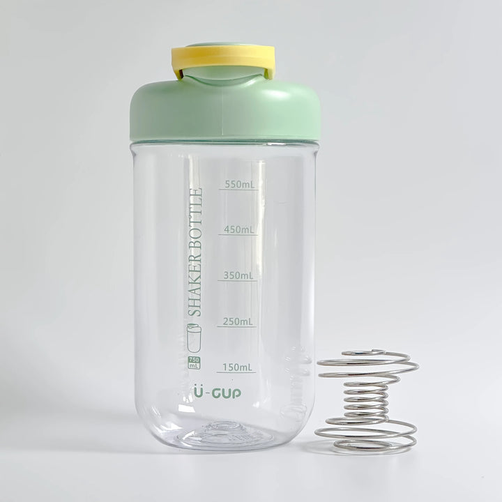 Portable Protein Powder Shaker Cup with Measurements, Leak-proof Sports Water Bottle, Fitness Shake Blender