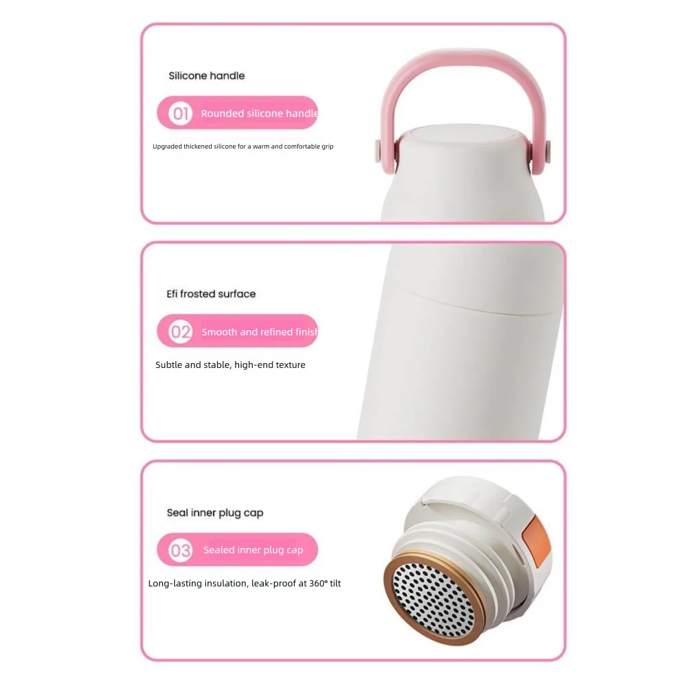 500ml Insulated Bottle Handheld Leak Proof Thermos Water Bottle 316 Stainless Steel Keeps Cold and Heat Insulated Tumbler Cup