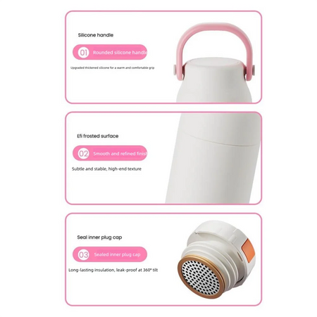 500ml Insulated Bottle Handheld Leak Proof Thermos Water Bottle 316 Stainless Steel Keeps Cold and Heat Insulated Tumbler Cup