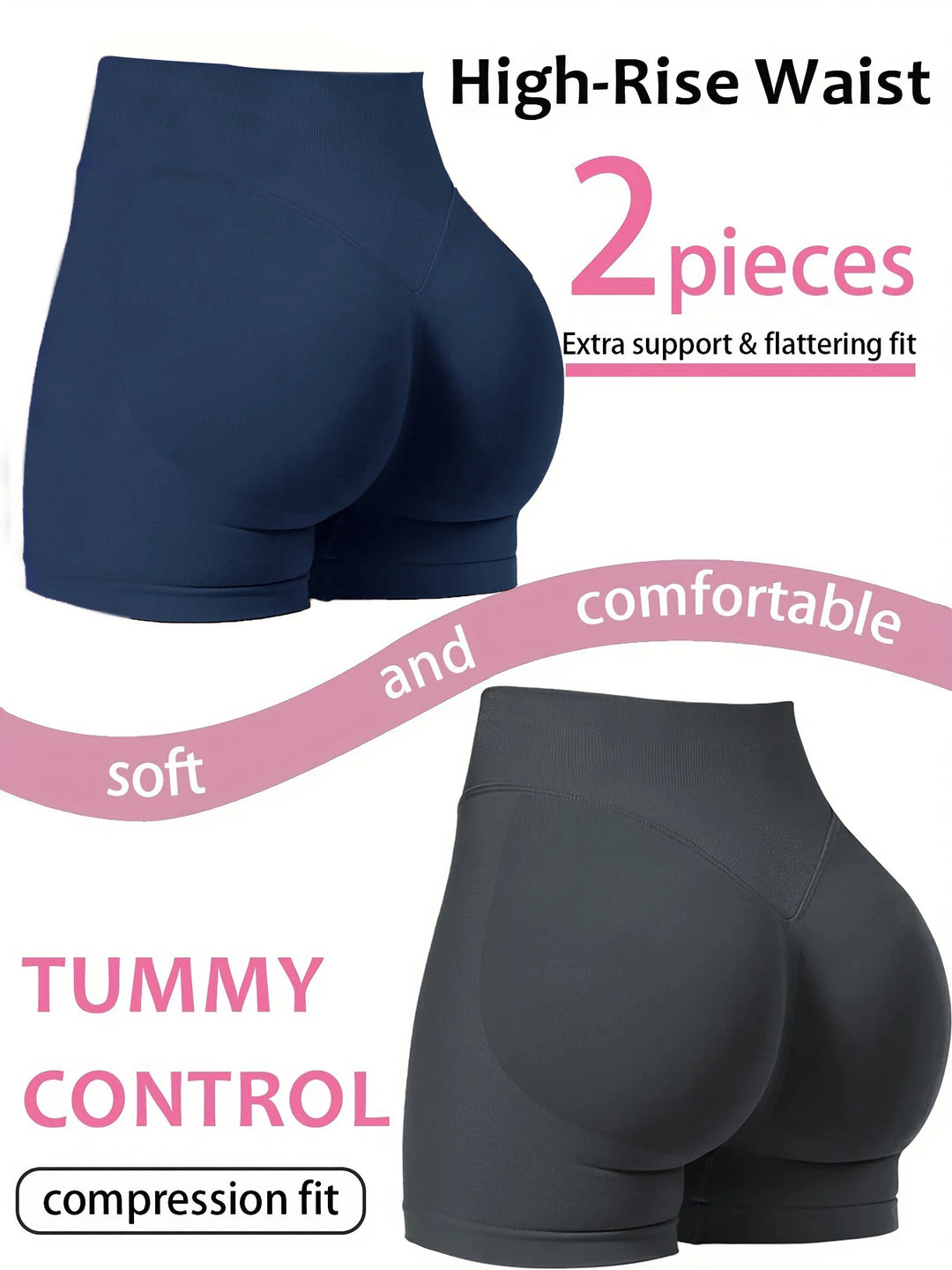 CZGUKE Two-Piece Set for Women Breathable Sweat Proof High Elasticity Slim Fit Outdoor Running and Cycling Shorts Fitness Shorts