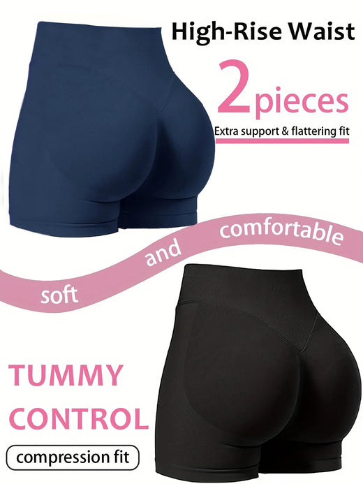 CZGUKE Two-Piece Set for Women Breathable Sweat Proof High Elasticity Slim Fit Outdoor Running and Cycling Shorts Fitness Shorts