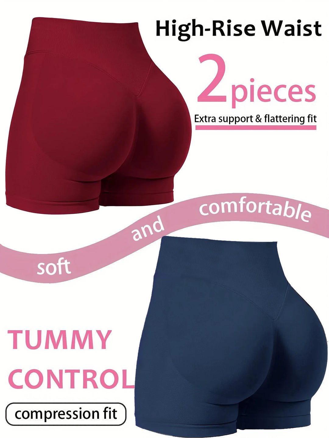 CZGUKE Two-Piece Set for Women Breathable Sweat Proof High Elasticity Slim Fit Outdoor Running and Cycling Shorts Fitness Shorts