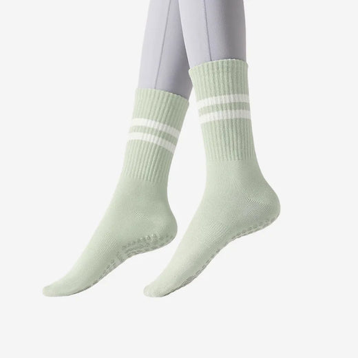 Yoga socks with shark pants, anti slip professional women's four season mid tube Pilates adult sports fitness floor socks