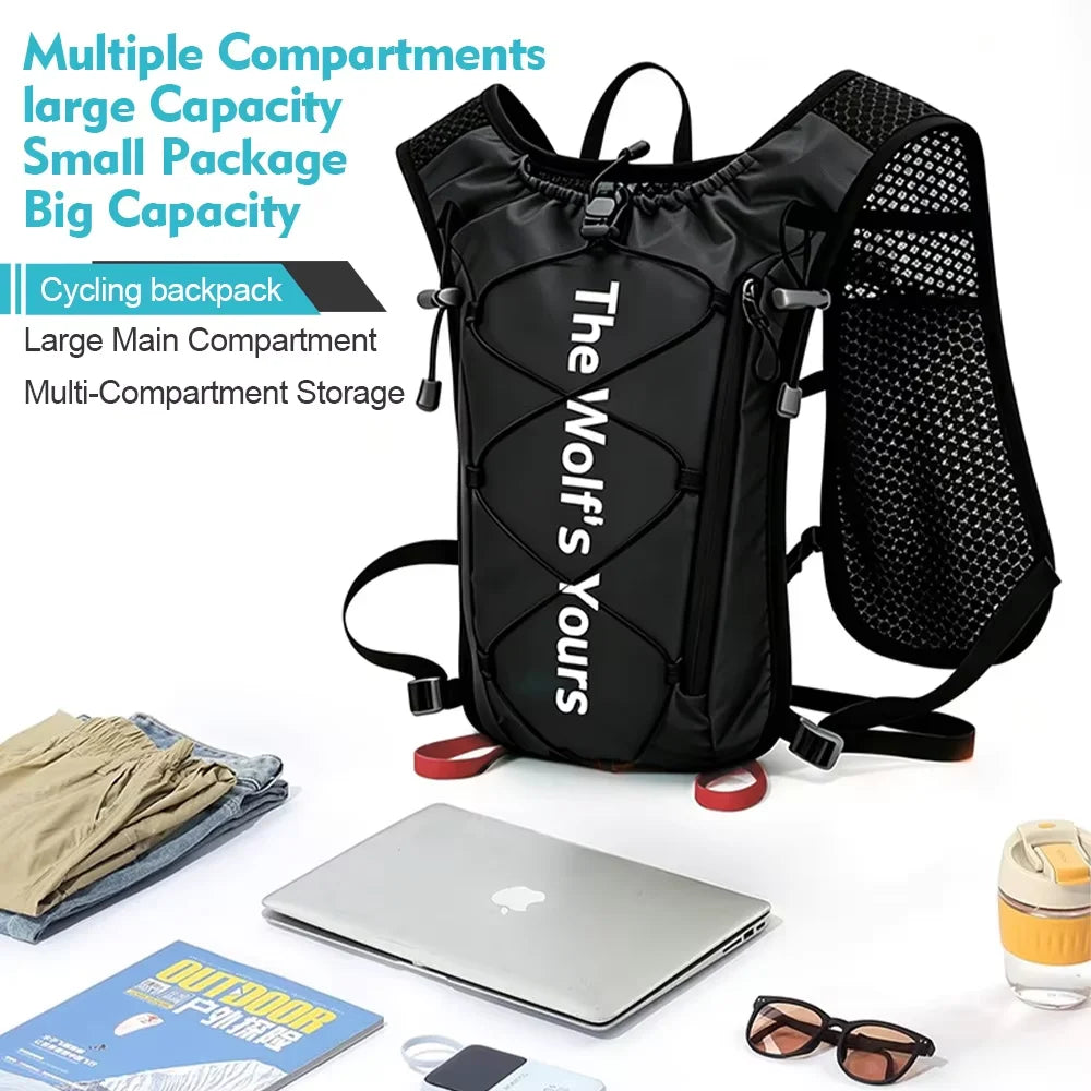 NEWBOLER Outdoor Trail Running Ultralight Backpack Run Hydration Vest Breathable Marathon Running Backpack Water Bottle 2L 500ML