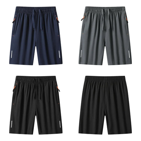Summer Daily Outdoor Sports Casual Breathable Quick Drying Shorts for Men's Summer Fashion Trend Ice Silk Knee Length Shorts