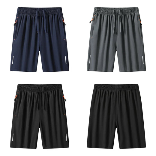 Summer Daily Outdoor Sports Casual Breathable Quick Drying Shorts for Men's Summer Fashion Trend Ice Silk Knee Length Shorts