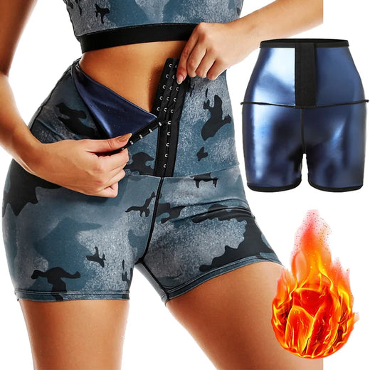 Slimming Sauna Suit Weight Loss Shorts Sweating Fat Burning Waist Trainer Sweatsuit Exercise Fitness Gym for Women Sportswear