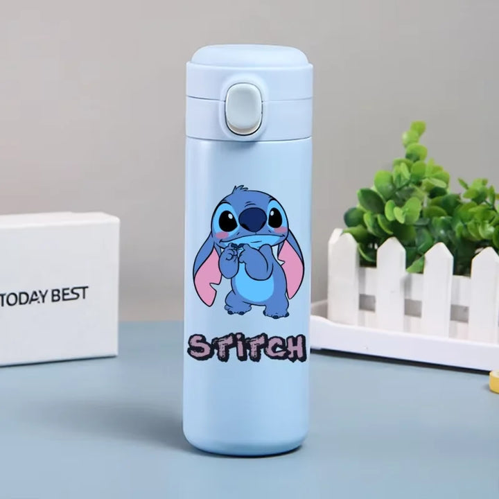 New 420ml Stitch Thermal Cup Portable Large Capacity Outdoor Sports Water Bottle Drinking Vacuum Cup 304 Stainless Water Bottle